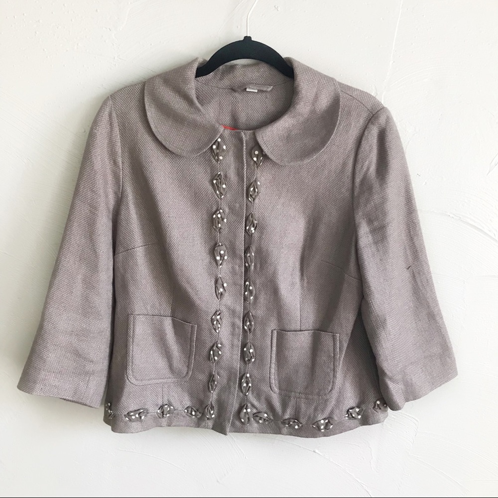 Boden Linen Blend Blazer size 10